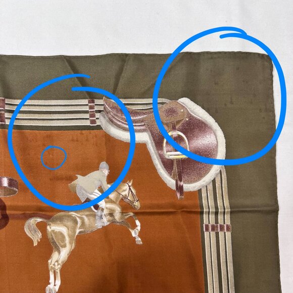 RARE VTG HERMES "Jumping" Silk Scarf by Phillipe Ledoux - Picture 10 of 10